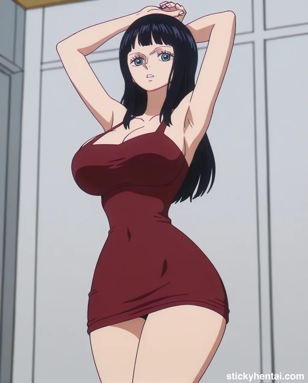 Nico robin outfit at the reunion with Saul on the island of Elbaf part 1 #robin-and-soul-reunion-outfit-hentai-17.webp