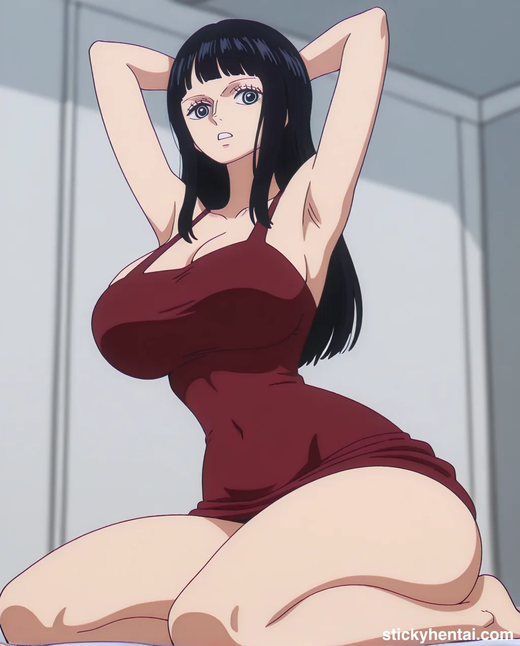 Nico robin outfit at the reunion with Saul on the island of Elbaf part 1 #robin-and-soul-reunion-outfit-hentai-9.webp