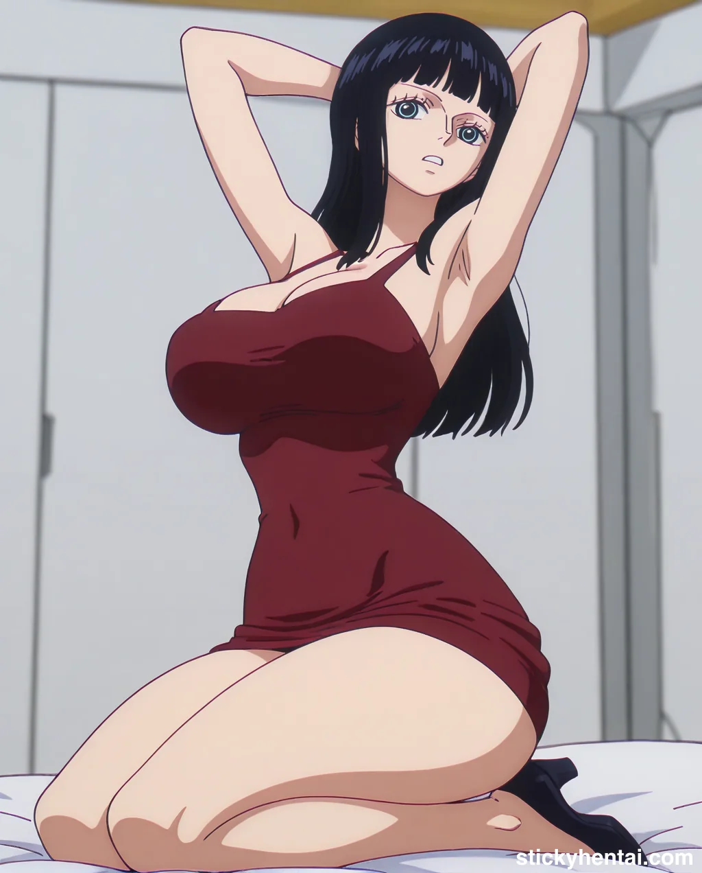Nico robin outfit at the reunion with Saul on the island of Elbaf part 1 #robin-and-soul-reunion-outfit-hentai-7.webp