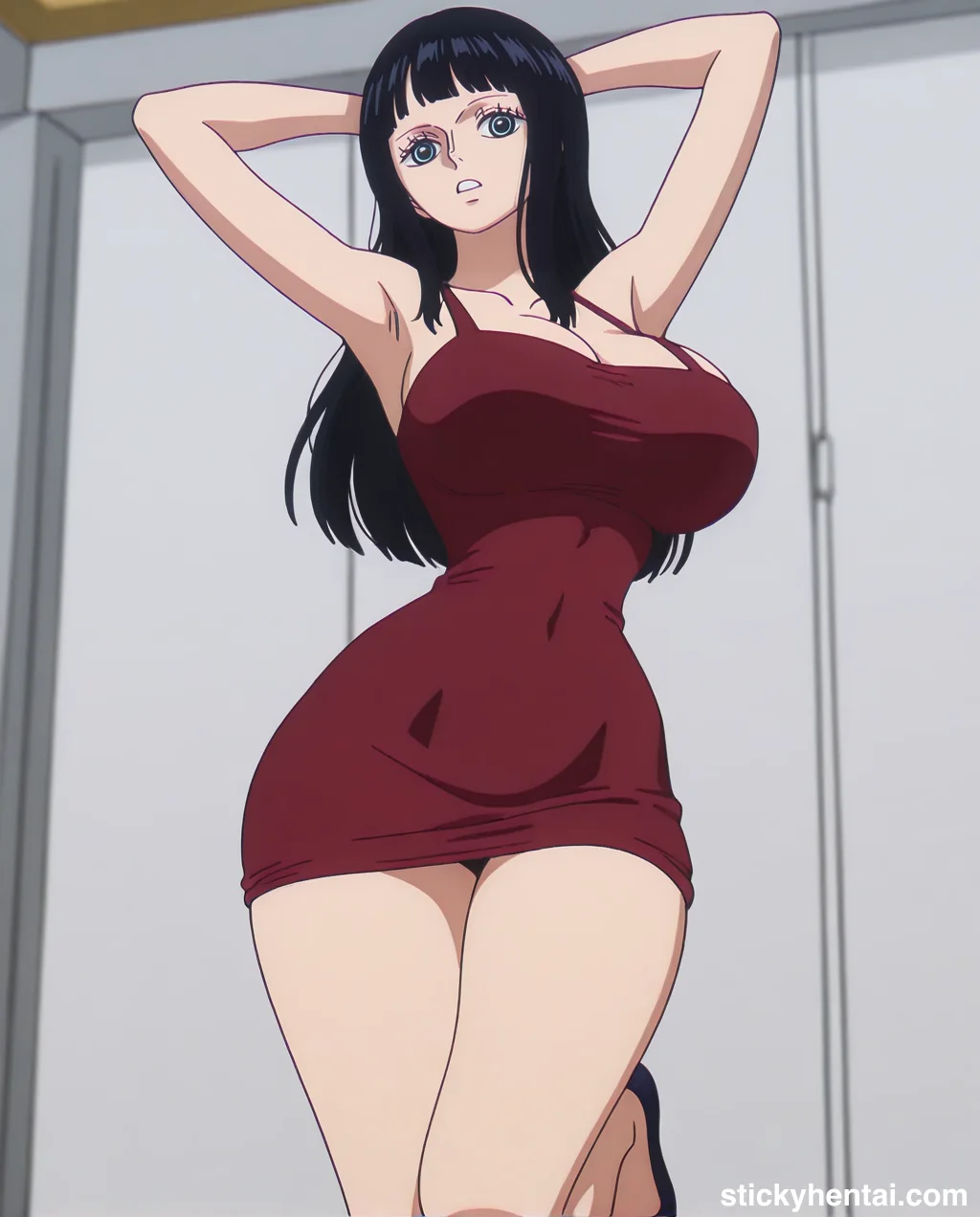 Nico robin outfit at the reunion with Saul on the island of Elbaf part 1 #robin-and-soul-reunion-outfit-hentai-2.webp