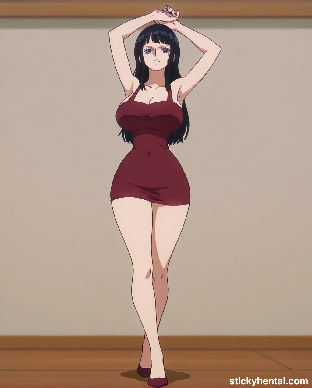 Nico robin outfit at the reunion with Saul on the island of Elbaf part 1 #robin-and-soul-reunion-outfit-hentai-5.webp
