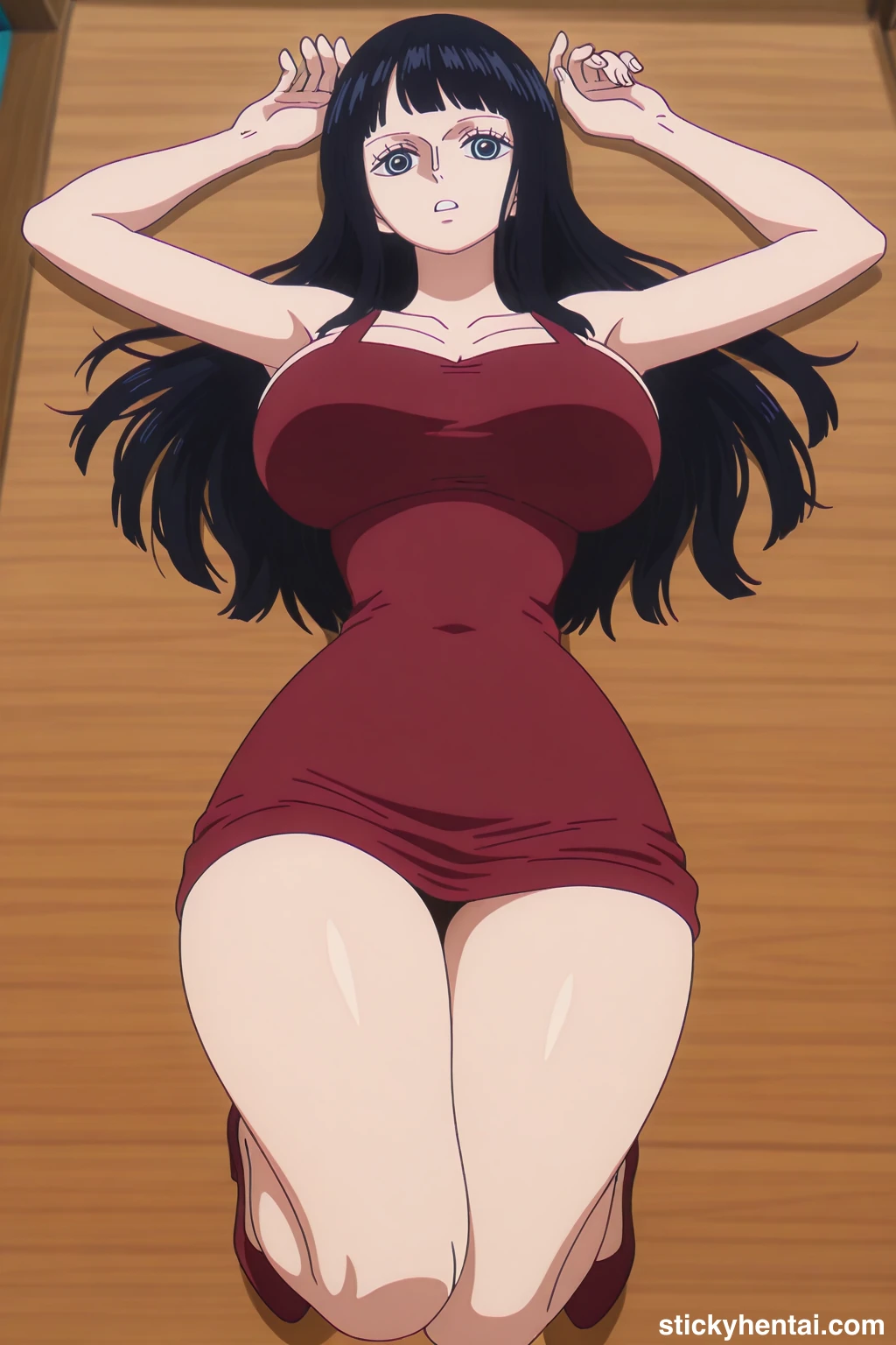 Nico robin outfit at the reunion with Saul on the island of Elbaf part 3 #nico-robin-reunion-with-saul-outfit-hentai-4.webp