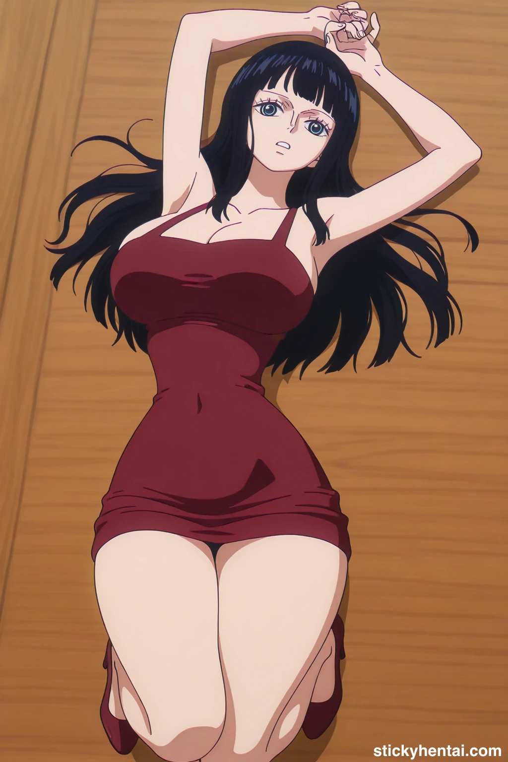 Nico robin outfit at the reunion with Saul on the island of Elbaf part 3 #nico-robin-reunion-with-saul-outfit-hentai-5.webp