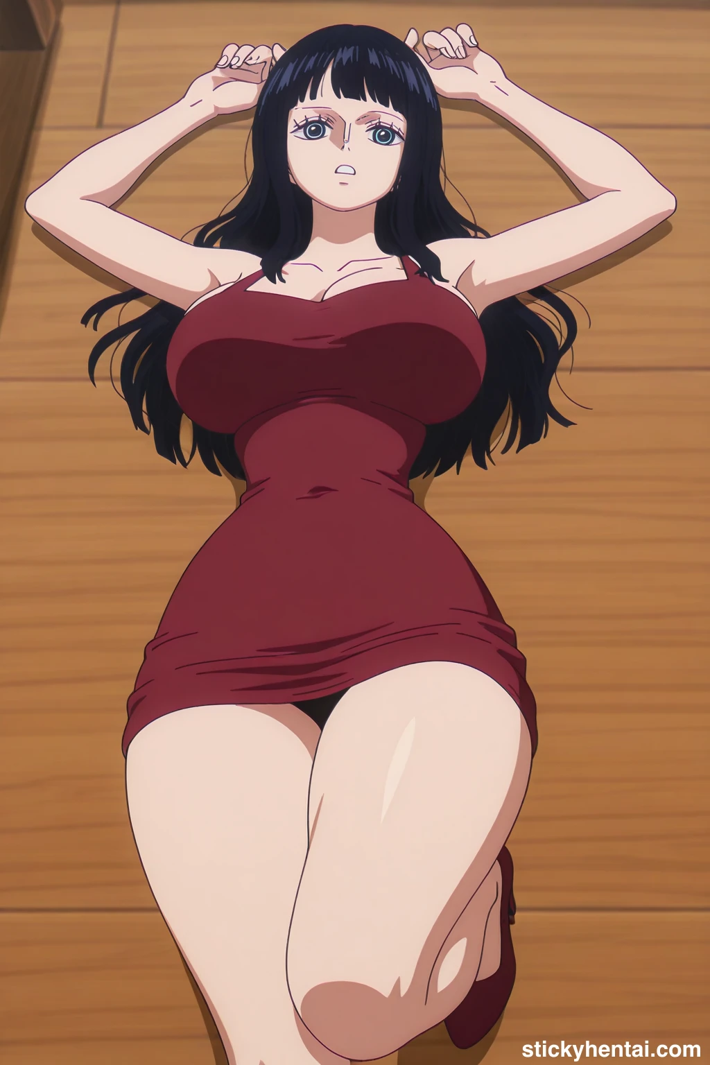 Nico robin outfit at the reunion with Saul on the island of Elbaf part 3 #nico-robin-reunion-with-saul-outfit-hentai.webp