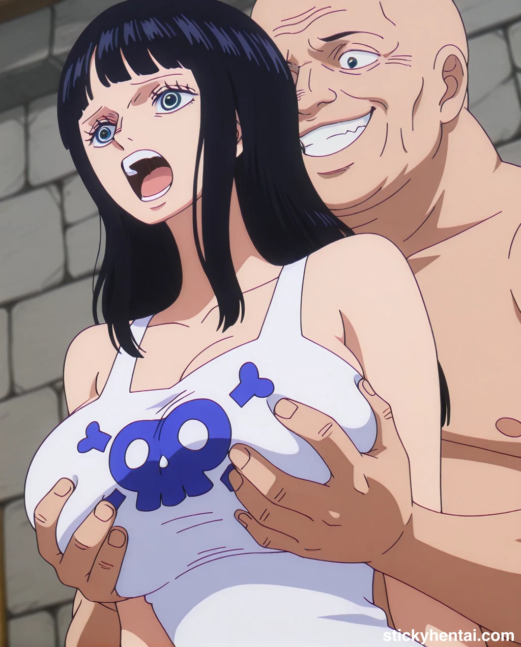 Nico Robin Elbaf hentai - Groping Her Huge Breasts part 1 #nico-robin-elbaf-breast-fondling-hentai-14.webp