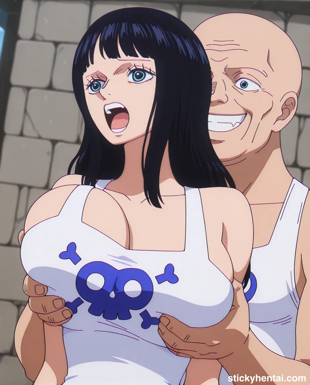 Nico Robin Elbaf hentai - Groping Her Huge Breasts part 1 #nico-robin-elbaf-breast-fondling-hentai-15.webp