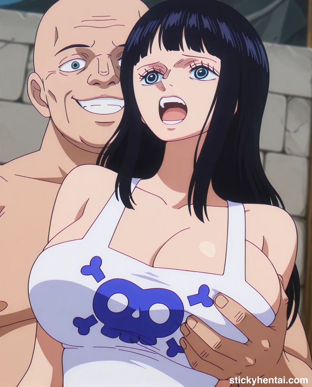 Nico Robin Elbaf hentai - Groping Her Huge Breasts part 1 #nico-robin-elbaf-breast-fondling-hentai-17.webp