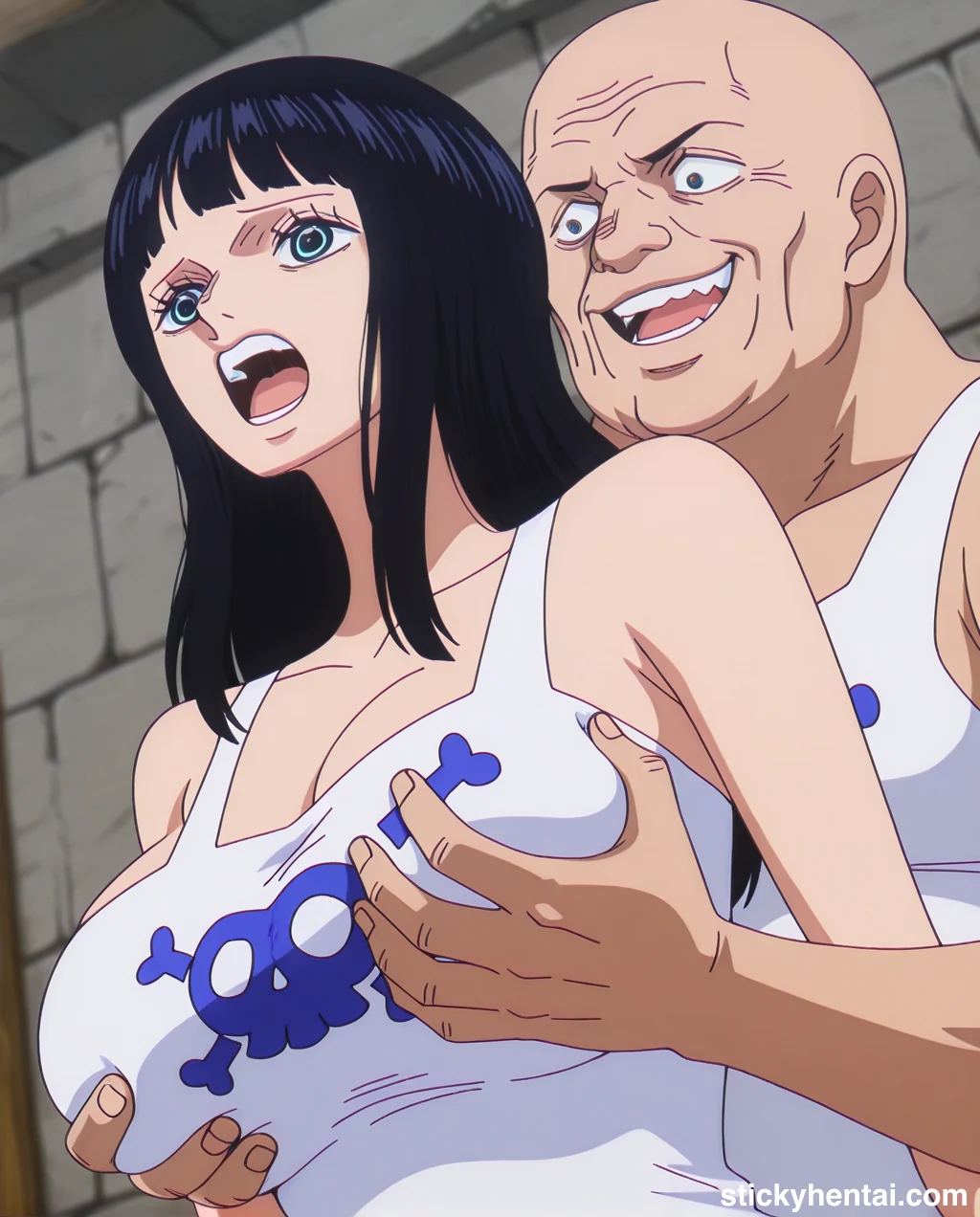 Nico Robin Elbaf hentai - Groping Her Huge Breasts part 1 #nico-robin-elbaf-breast-fondling-hentai-18.webp