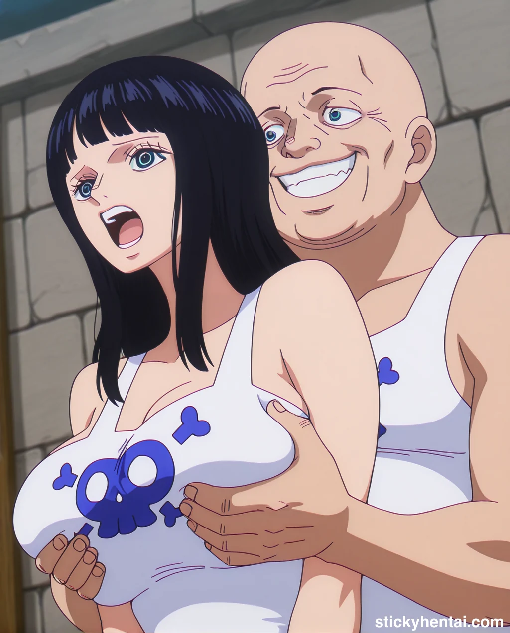 Nico Robin Elbaf hentai - Groping Her Huge Breasts part 1 #nico-robin-elbaf-breast-fondling-hentai-11.webp