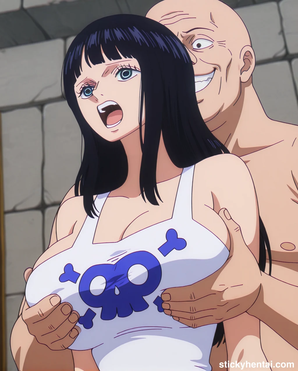 Nico Robin Elbaf hentai - Groping Her Huge Breasts part 1 #nico-robin-elbaf-breast-fondling-hentai-4.webp