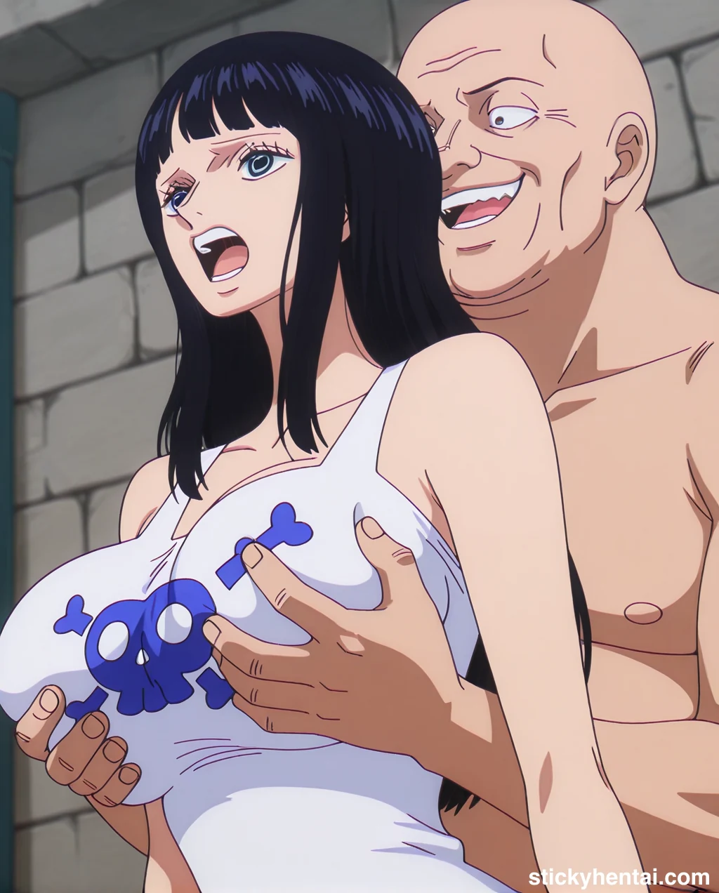 Nico Robin Elbaf hentai - Groping Her Huge Breasts part 1 #nico-robin-elbaf-breast-fondling-hentai-9.webp