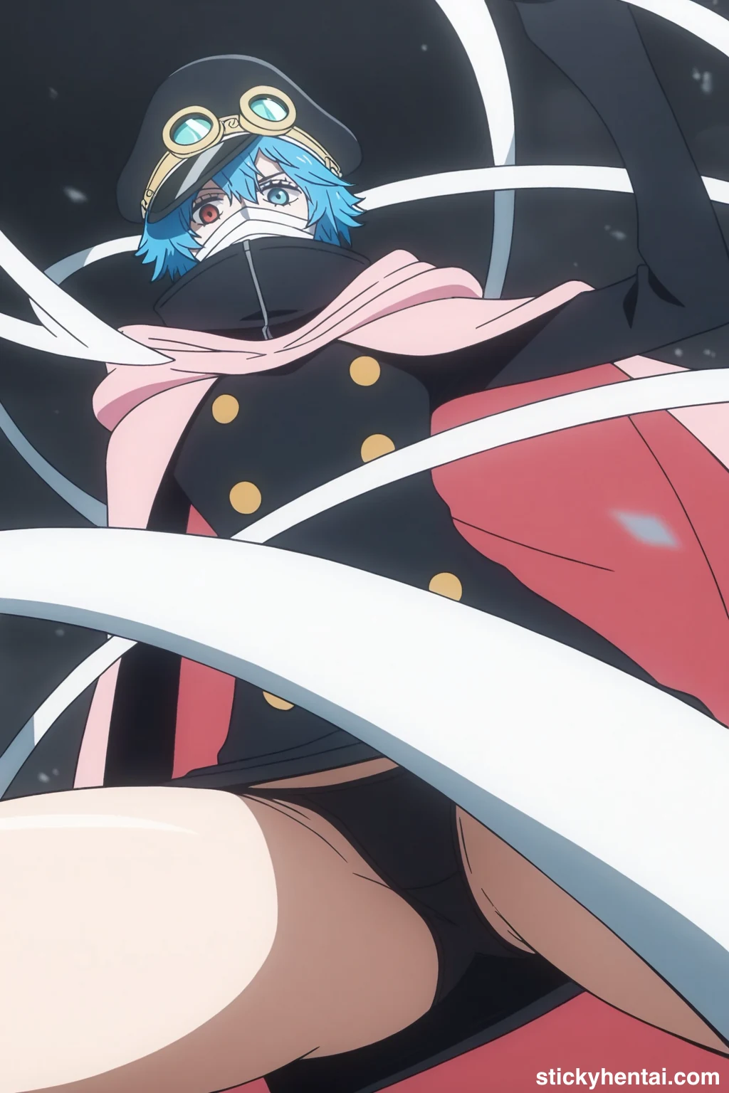 Saint Manmayer Gunko appearance in Elbaf Arc - Low-angle shot focusing on her panties #saint-manmayer-gunko-hentai-10.webp