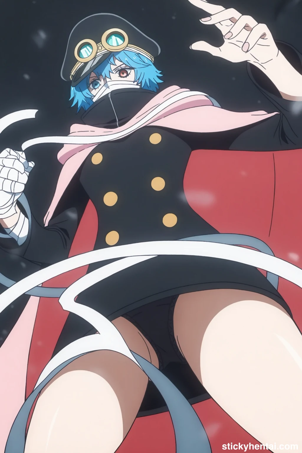 Saint Manmayer Gunko appearance in Elbaf Arc - Low-angle shot focusing on her panties #saint-manmayer-gunko-hentai-6.webp