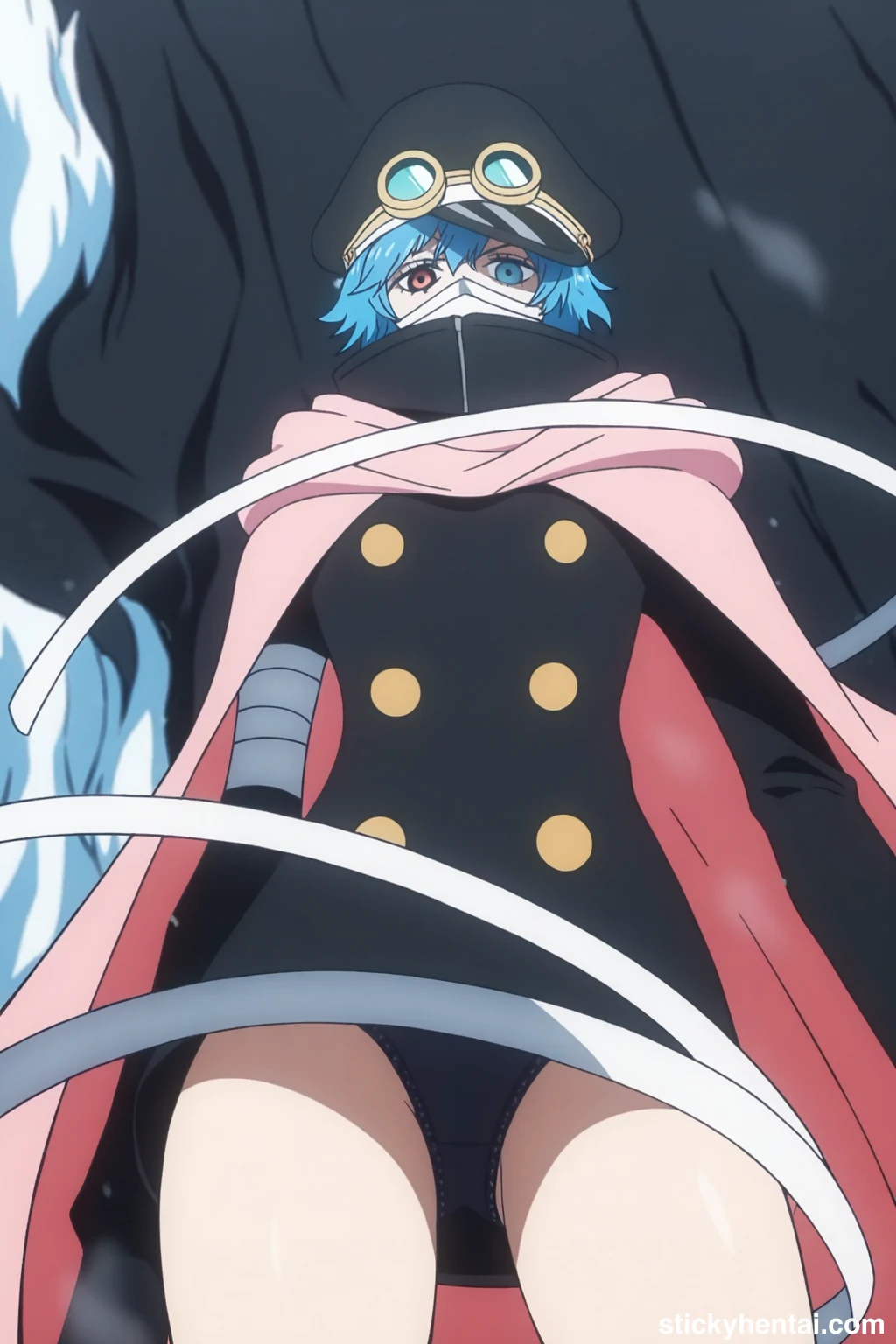 Saint Manmayer Gunko appearance in Elbaf Arc - Low-angle shot focusing on her panties #saint-manmayer-gunko-hentai-7.webp