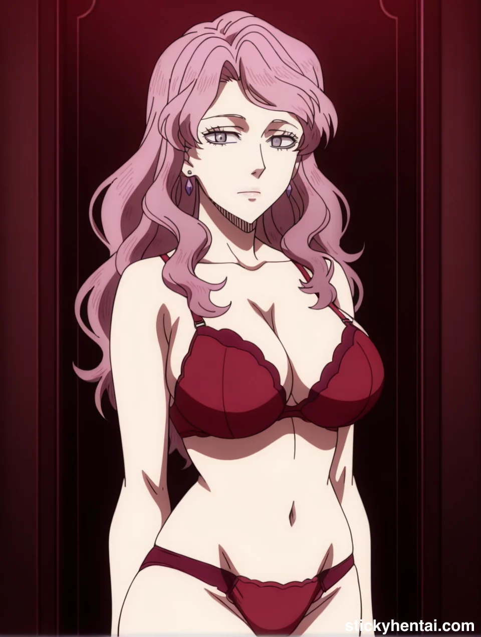 Vanessa Enoteca in her red bikini sitting on a couch #vanessa-enoteca-hentai-12.webp