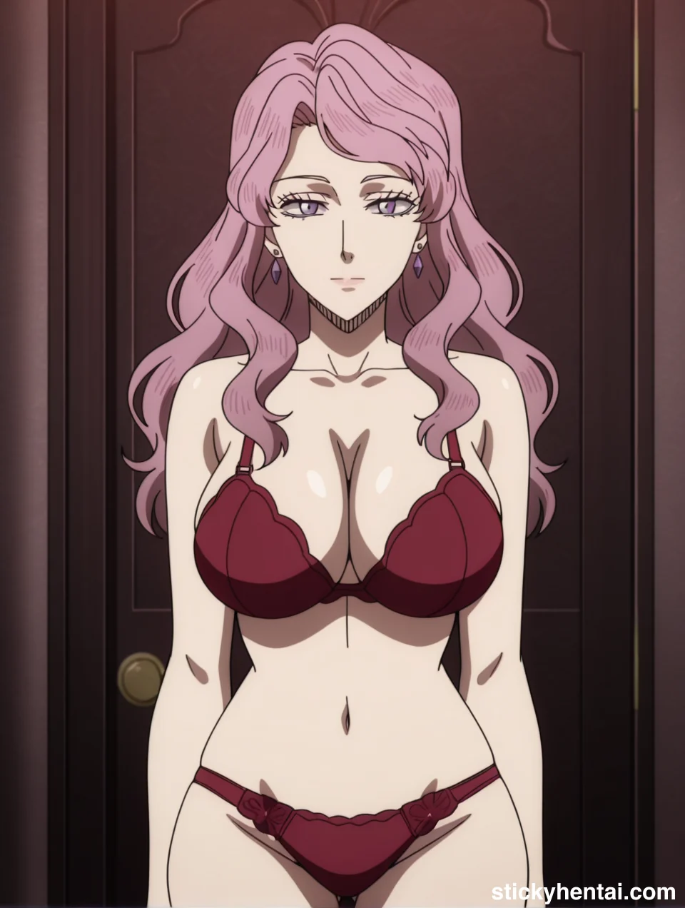 Vanessa Enoteca in her red bikini sitting on a couch #vanessa-enoteca-hentai-10.webp