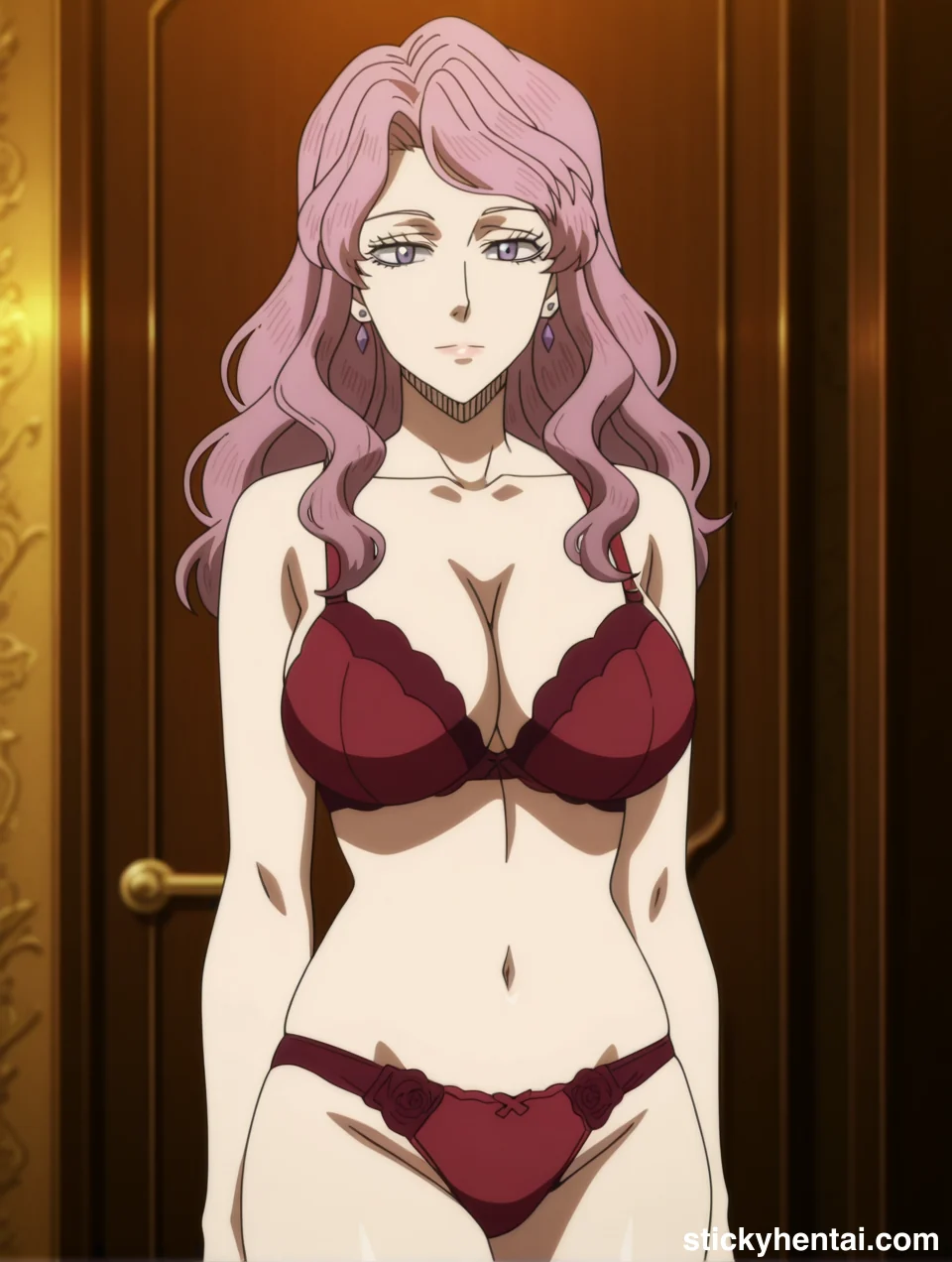 Vanessa Enoteca in her red bikini sitting on a couch #vanessa-enoteca-hentai-11.webp