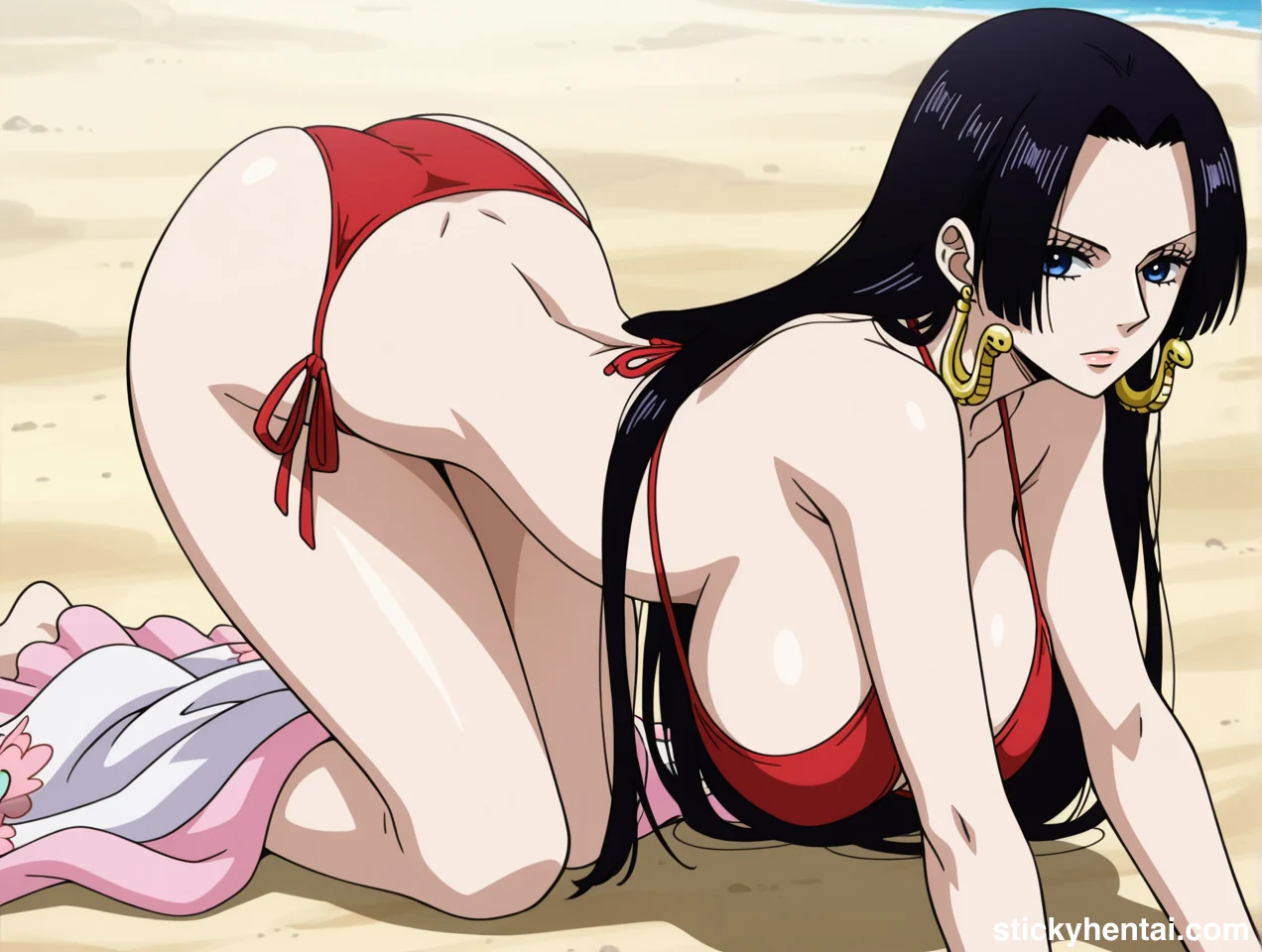 Boa Hancock drops on all fours to show off her beautiful curves