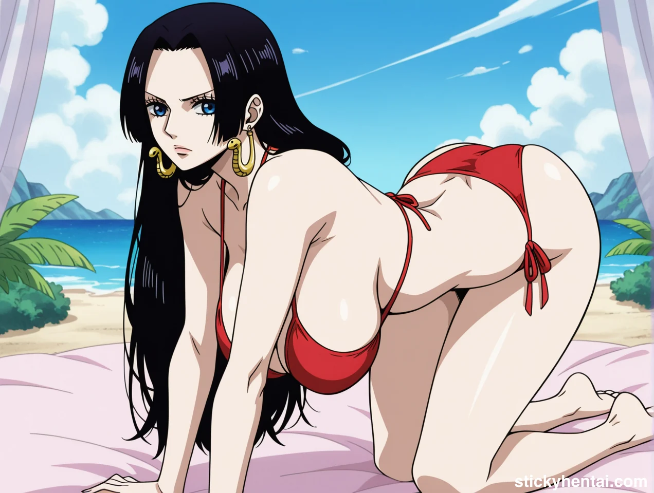 Boa Hancock drops on all fours to show off her beautiful curves #boa-hancock-on-all-fours-hentai.webp
