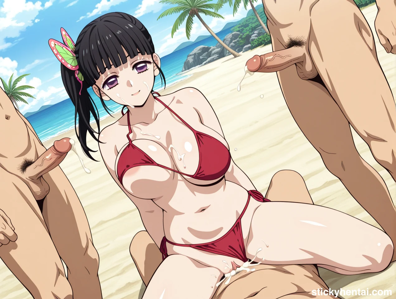 Kanao Tsuyuri is on the beach having sex with men after going for a swim #kanao-tsuyuri-gangbang-hentai-10.webp