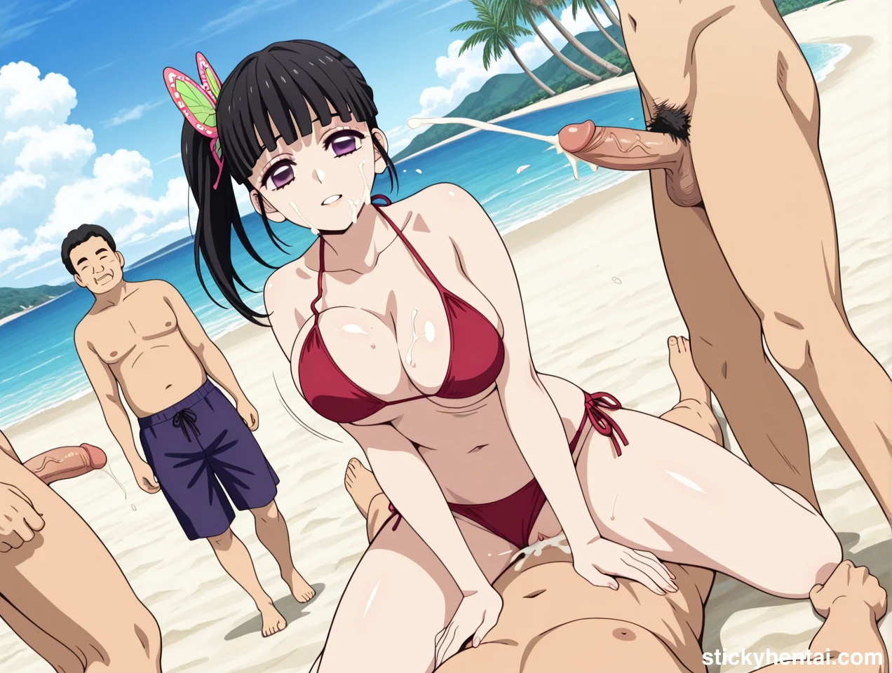 Kanao Tsuyuri is on the beach having sex with men after going for a swim #kanao-tsuyuri-gangbang-hentai-5.webp