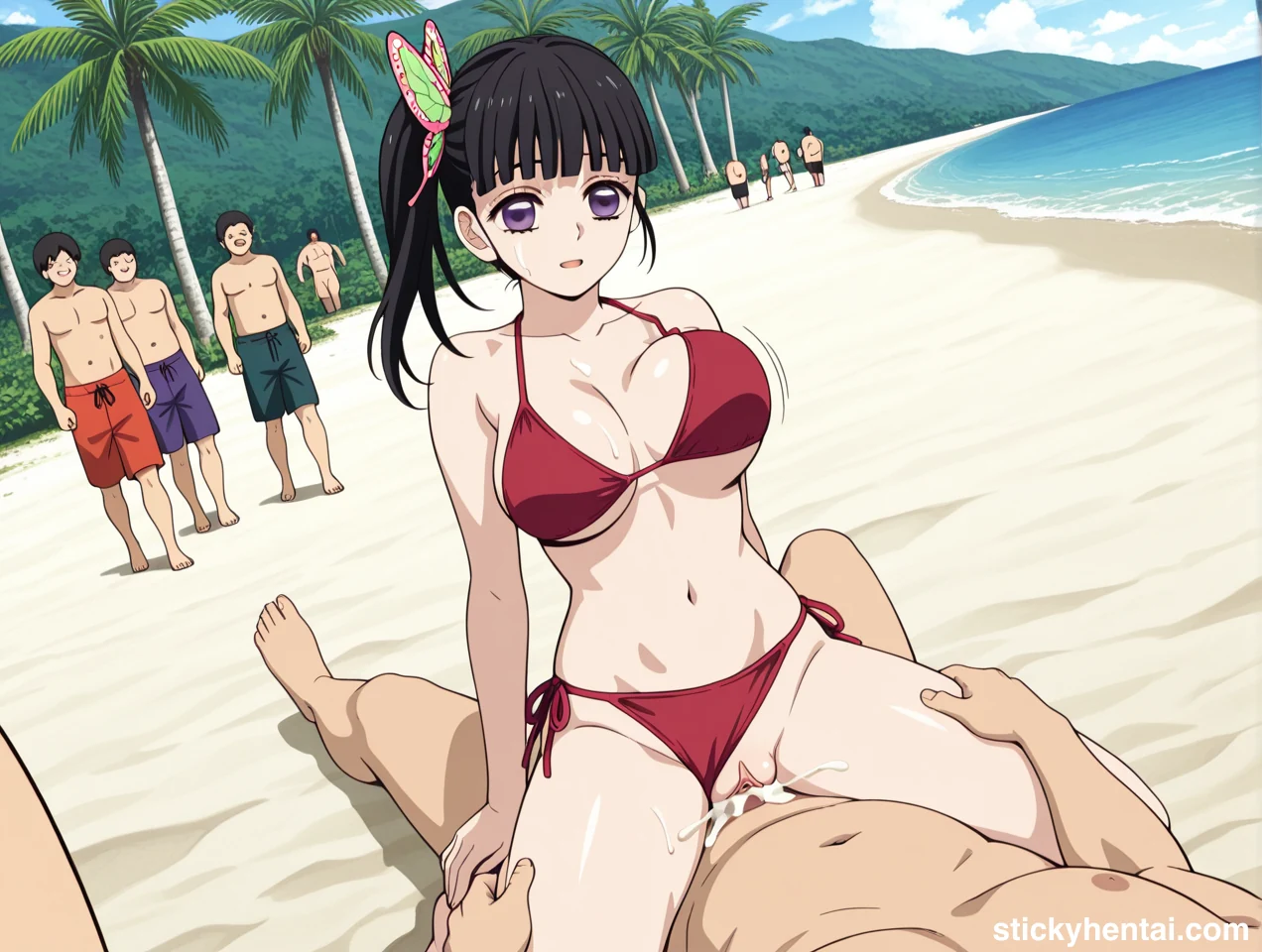 Kanao Tsuyuri is on the beach having sex with men after going for a swim #kanao-tsuyuri-gangbang-hentai-6.webp