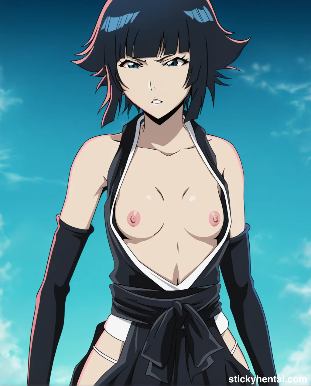 Soi Fon TYBW Arc Topless Hentai #soi-fon-breasts-out-hentai-1.webp