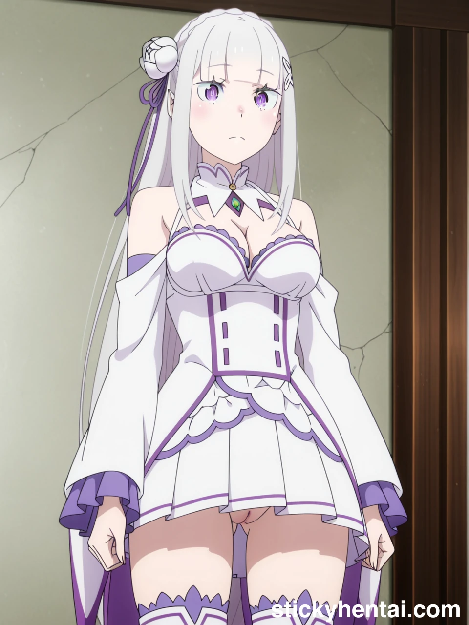 Emilia Hentai Gallery - Groping Her Tits #emilia-re-zero-sexy-pose-hentai-1.webp