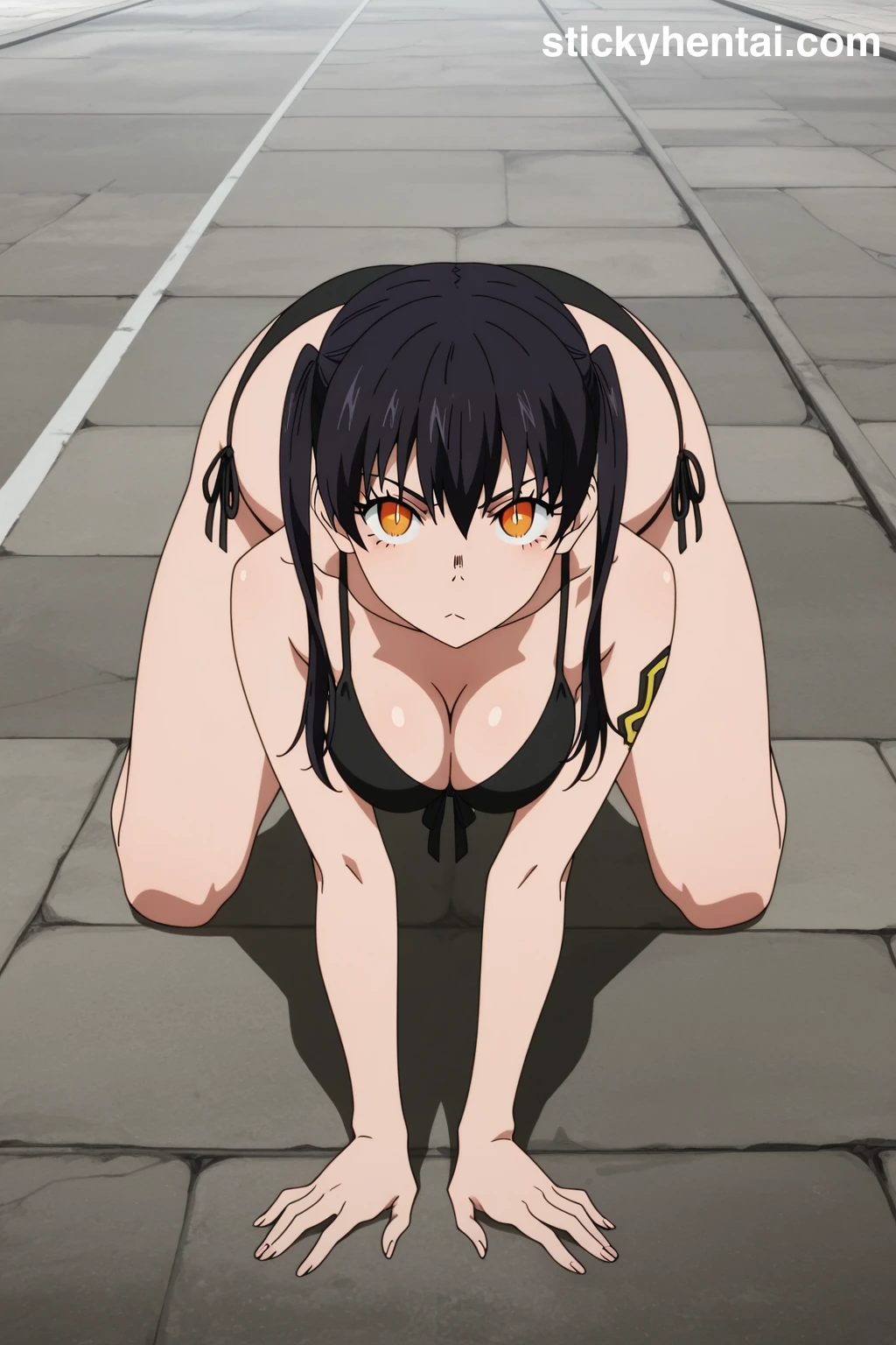 Tamaki Kotatsu Hentai (Fire Force) - Sexy Black Bikini #tamaki-kotatsu-fire-force-hentai-27.webp