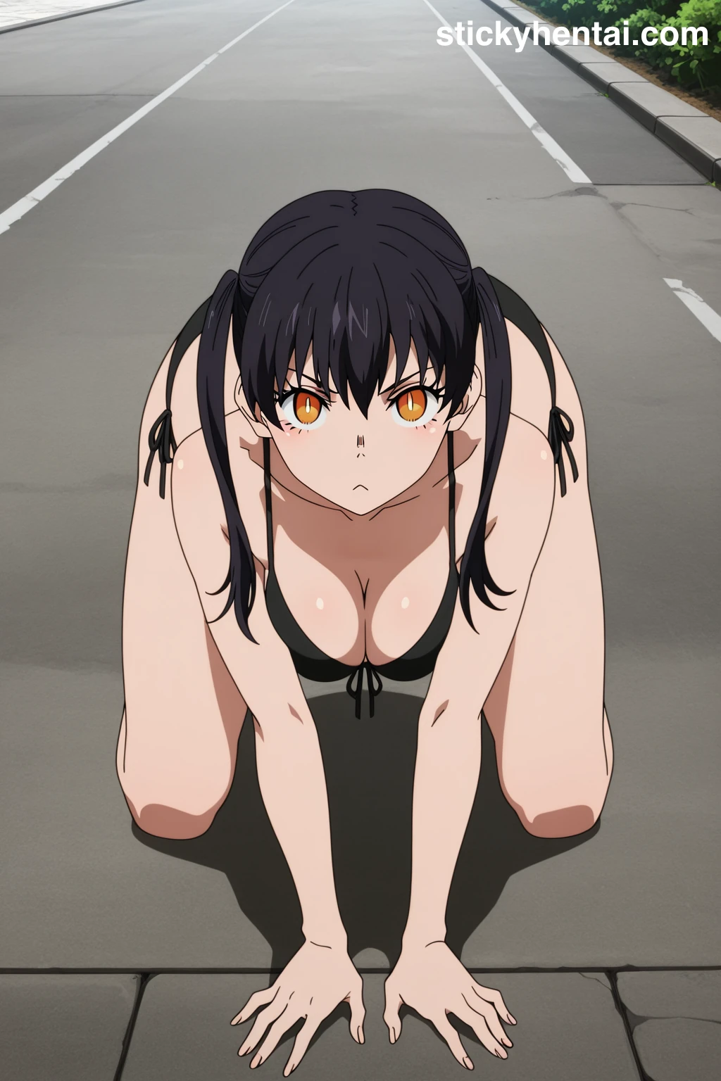 Tamaki Kotatsu Hentai (Fire Force) - Sexy Black Bikini #tamaki-kotatsu-fire-force-hentai-31.webp
