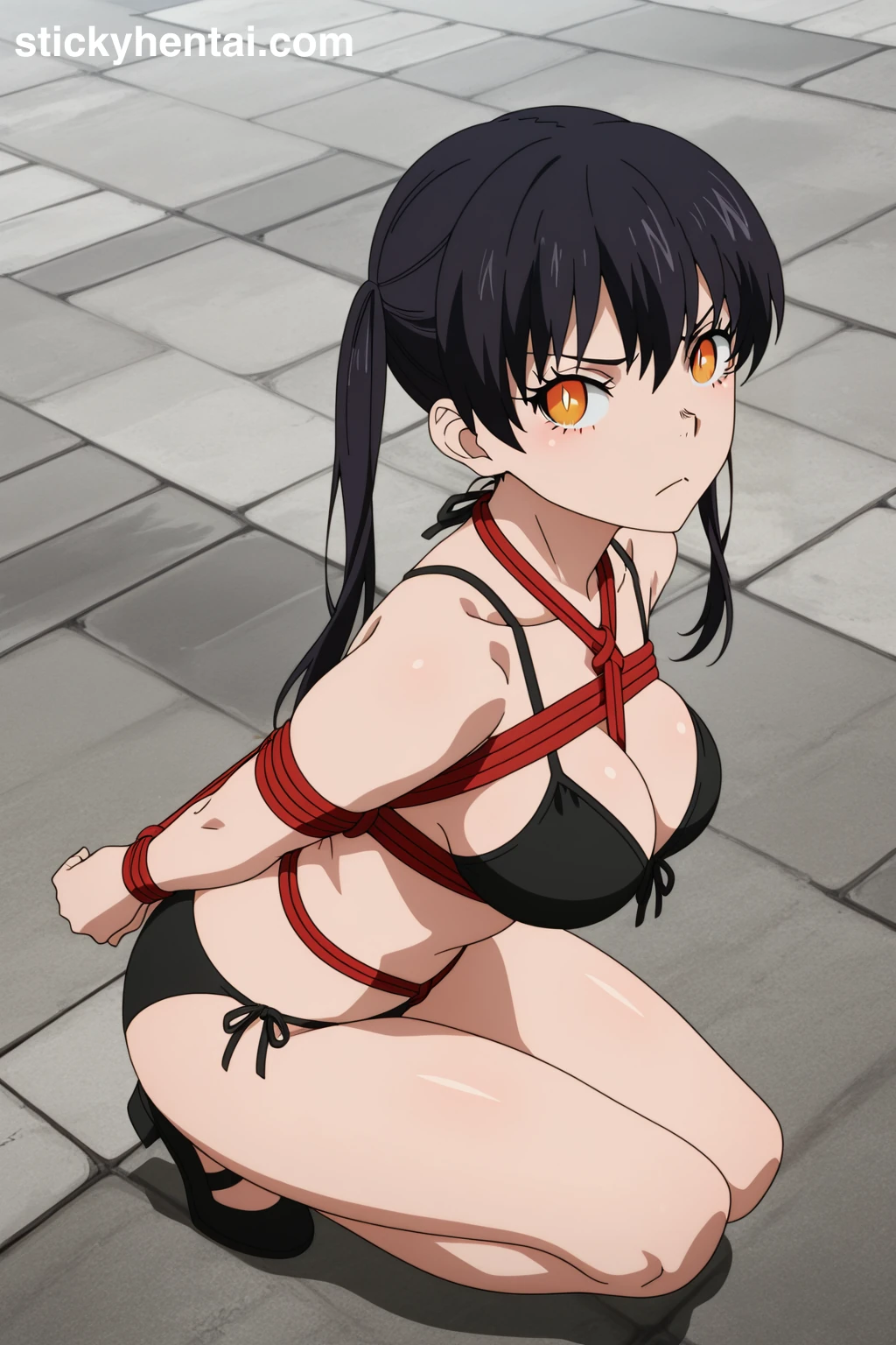 Tamaki Kotatsu Hentai (Fire Force) - Sexy Black Bikini #tamaki-kotatsu-fire-force-hentai-24.webp