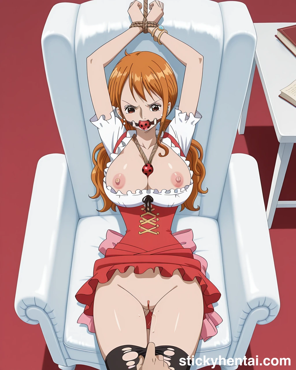 Nami Bound & Undressed – One Piece Whole Cake Island Hentai #nami-one-piece-whole-cake-island-hentai-60.webp