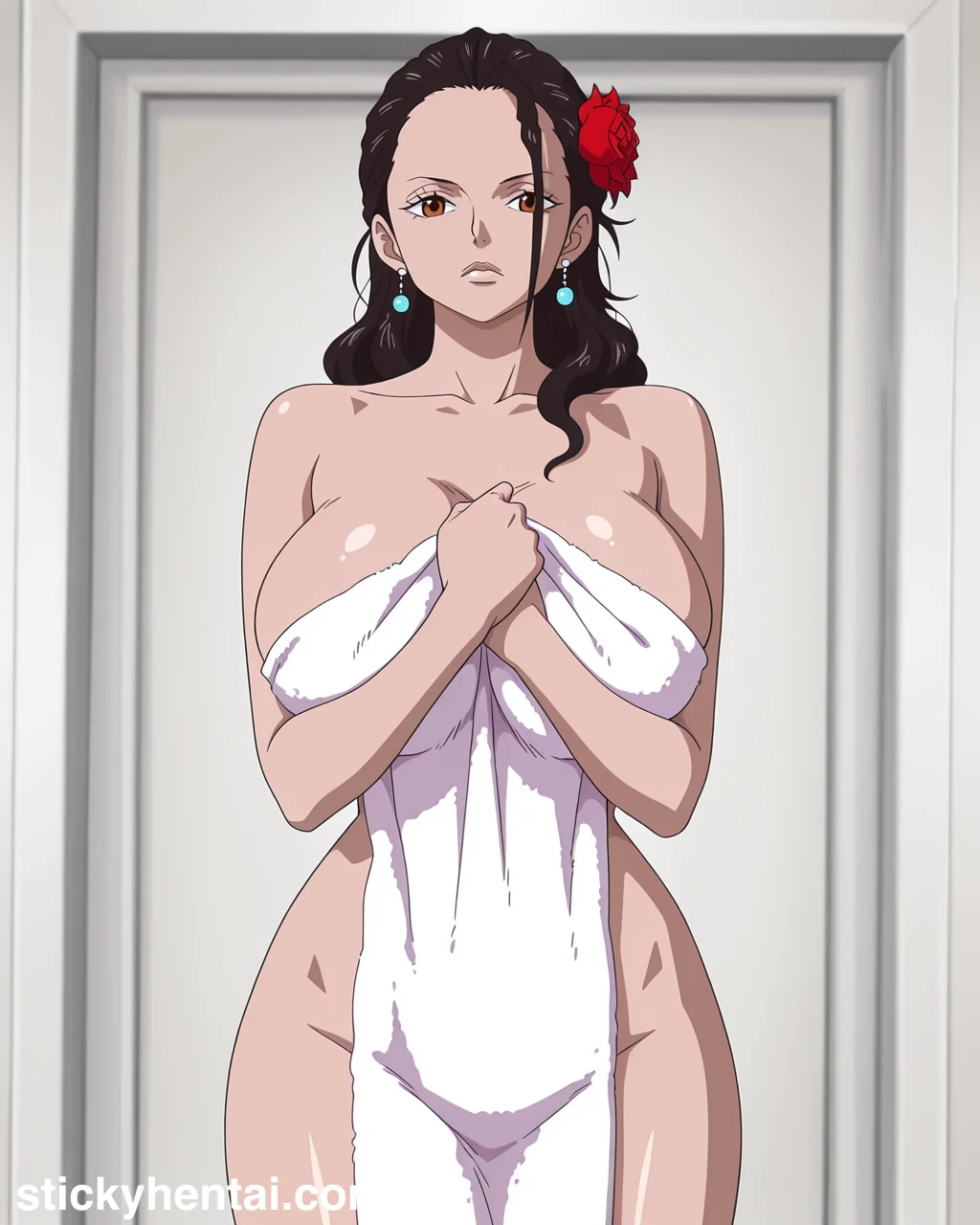 Viola (One Piece) Nude Hentai - Holding a White Towel